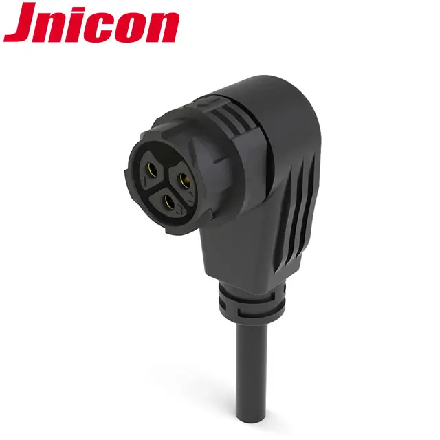 M25 90 degree right angle connector 50Amp 500V high current connector 3pin with copper alloy contacts outdoor IP67 level