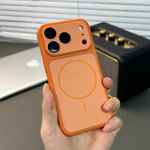 เคสโทรศัพท์แม่เหล็กแบบผิวด้านใหม่ สำหรับ iPhone 17 12 13 Pro Max 14 15 16 Plus พร้อมฟิล์มกระจกป้องกันเลนส์กล้อง - Product Image 5