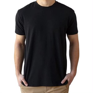 Custom Hoge Kwaliteit Ronde Hals Mannen 95% Bamboe 5% Spandex <span class=keywords><strong>T</strong></span>-<span class=keywords><strong>Shirt</strong></span> Voor Mannen Super Zachte Korte Mouw Mannen Bamboe <span class=keywords><strong>T</strong></span>-<span class=keywords><strong>Shirt</strong></span> - Product Image 1