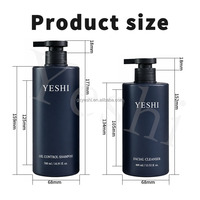 Bouteille de shampooing et de lotion en PET/PP givré de 400 ml et 500 ml, distributeur à pompe noir mat, emballage cosmétique vide, vente en gros, logo personnalisé, OEM
