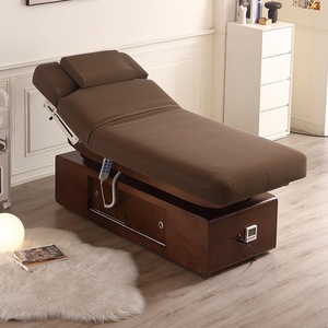 Camilla de Masaje Eléctrica de PVC para Salón de Belleza, Marco de Madera, Esponja de Alta Densidad, 4 Motores, Multifunción, Fisioterapia, <span class=keywords><strong>Tui</strong></span> <span class=keywords><strong>Na</strong></span>, SPA, de Fábrica - Product Image 1