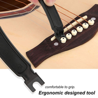Enrouleur et coupe-cordes de guitare 3-en-1-Outil ABS/acier inoxydable robuste pour guitare, mandoline, Gu Zheng
