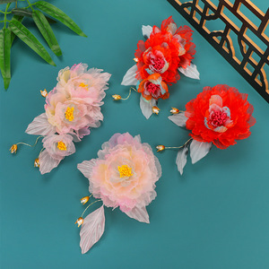 Design original, nouvelle coiffe en fleurs de soie éthérées pour Hanfu traditionnel, adaptée à un usage quotidien, aux studios photo et - Product Image 2