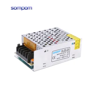 Custom 110V/ 220V AC To DC 24V 1A 25W SMPS Switching Power Supply CE Rohs FCC Approved