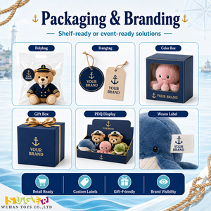 Jouets en peluche d'animaux marins personnalisés très demandés, en tissu recyclé écologique, faible MOQ, OEM pour souvenirs de croisière - Product Image 6