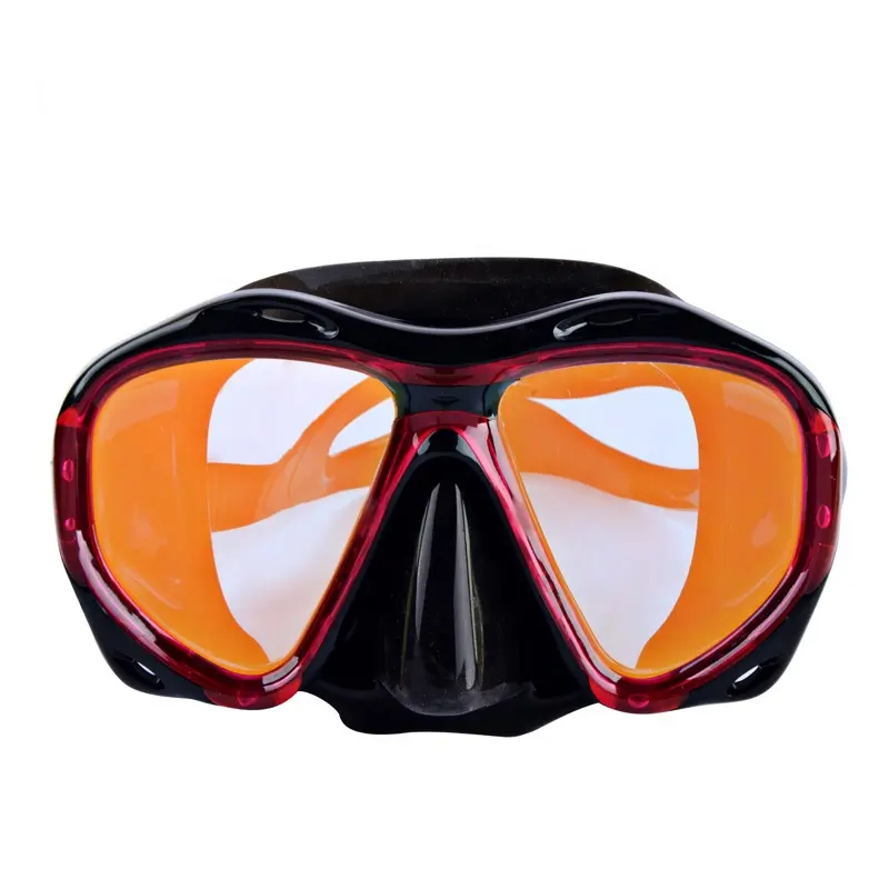Kacamata renang lensa kaca tempered anti UV, dilapisi cermin tali rok silikon kacamata renang scuba masker selam gratis snorkeling