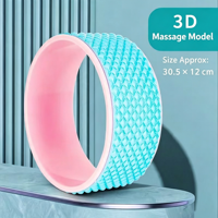Roue de yoga pour femmes, rouleau de massage dorsal en silicone pour Pilates, étirement de la colonne vertébrale, fitness à domicile, vente en gros, OEM personnalisé