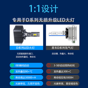 Dao <b>Led</b> <b>Headlight</b> D1S 30000 Lm 6000K 70W 12V For Retrofit Upgrade Universal Fitment - Product Image 5