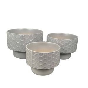 All'ingrosso grande vaso di fiori <span class=keywords><strong>bianco</strong></span> <span class=keywords><strong>in</strong></span> ceramica extra large, vaso di piante <span class=keywords><strong>in</strong></span> ceramica di <span class=keywords><strong>cemento</strong></span>, fioriera impermeabile per interni esterni - Product Image 1