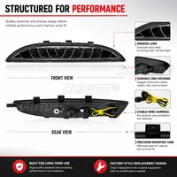 Luces LED DRL con intermitentes secuenciales para Volkswagen Scirocco 2009-2014, accesorios para el parachoques delantero.