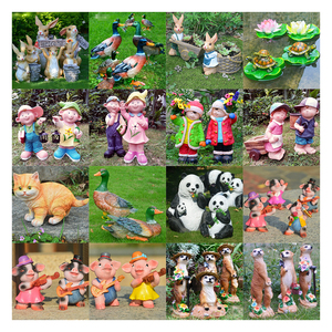 Simulación gato estatua modelo ornamento resina patos figuritas suricata Mangosta familia jardinería escultura - Product Image 1