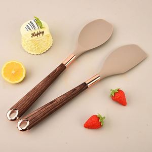 8 Piece <b>Silicone</b> Kitchen Utensil Set Non-Stick Cookware Kitchen Utensils Set Spatula Shovel with Wooden Handle - Product Image 2