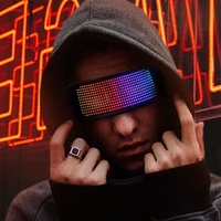 Lunettes intelligentes avec écran LED couleur de 2e génération, contrôle par application, lunettes de soleil programmables pour le Ramadan et la Saint-Valentin