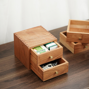 Anh Đào Nhỏ Rắn Gỗ Ngăn Kéo Tủ Mộng Tenon Cho Phòng Khách Y Học Lưu Trữ Thân Thiện Với Môi Đa Chức Năng Tùy Chỉnh Kích Thước - Product Image 2