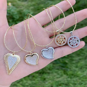 Collar de lujo CZ corazón colgante collar <span class=keywords><strong>MAMA</strong></span>/amor/Estrella encanto Collar para regalos del <span class=keywords><strong>D</strong></span>ía de la madre - Product Image 4