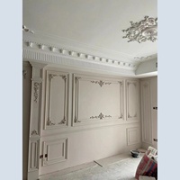 Moulures JMZ46 pour la décoration de la maison, prix d'usine, fleurs décoratives d'angle en PU pour meubles, décorations en PU