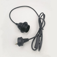 1,8m Australisches Stromkabel AU-Stecker E27 Lampenfassung 303 Inline-Schalter Pendelleuchten-Kabelset für Deckenleuchte 7,5A