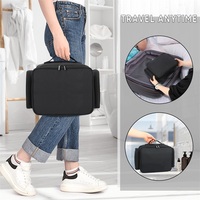 Sac de toilette hygiénique imperméable pour hommes et femmes, écologique, avec crochet pivotant, fermetures éclair robustes, 19 compartiments, léger et pliable