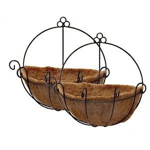 Cesto Appeso Stile Europeo, Cesto per Fiori da Parete <span class=keywords><strong>in</strong></span> <span class=keywords><strong>Ferro</strong></span> <span class=keywords><strong>Battuto</strong></span>, Cesto Appeso a Forma di Palma di Cocco, Vaso per Fiori <span class=keywords><strong>in</strong></span> Stile Cocco - Product Image 3