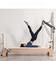 Cama de Pilates 3 en 1 de Madera de Roble Premium, Reformer Cadillac, Equipo de Fitness para el Hogar y el Estudio, para Uso en Estudios de Pilates