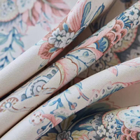 Rideaux prêts-à-poser beige à motifs floraux imprimés pour chambre et salon, motifs personnalisables