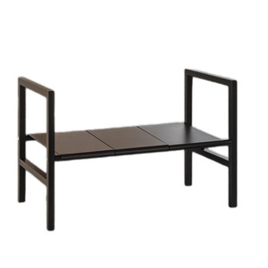 Étagère de rangement autoportante à double niveau extensible <span class=keywords><strong>en</strong></span> acier au carbone pour évier de cuisine, avec conception multi-usage - Product Image 6