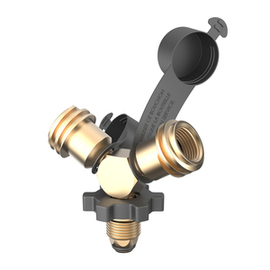 <span class=keywords><strong>Adaptateur</strong></span> en T à 2 voies Gauge Master Premium pour propane, connecteur en laiton massif à 3 voies, adapté à tous les réservoirs de gaz pour barbecue - Product Image 3
