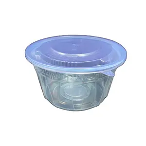 Tùy Chỉnh Trong Suốt Vòng Nhựa Dùng Một Lần Takeaway Trái Cây Salad Bowl