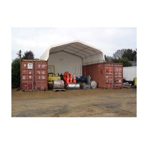 <span class=keywords><strong>Couverture</strong></span> de toit en forme de dôme pour structure de tissu de traction de conteneur d'expédition avec abri d'auvent traité sous pression de cadre en bois naturel - Product Image 6