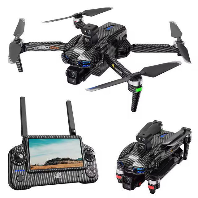 AE60 Digital Touch Screen Remote Control Beginner 3-Axis Gimbal Obstacle Avoidance RC Quadcopter GPS 4K Foldable Plastic Camera