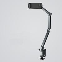 Support de téléphone rotatif en alliage d'aluminium, support de table pliable réglable, support universel pour tablette, fixation sur le lit