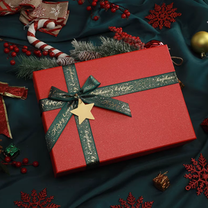 Рождественские праздничные подарочные коробки для детских безделушек и сюрпризов с тиснением и матовой ламинированной печатью для детских подарков - Product Image 1