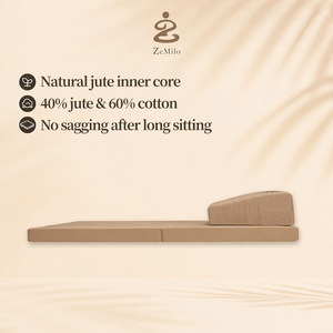 <span class=keywords><strong>Coussin</strong></span> <span class=keywords><strong>de</strong></span> méditation ergonomique carré en lin et coton respirant avec inclinaison <span class=keywords><strong>de</strong></span> 15 degrés - Product Image 1