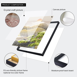 <span class=keywords><strong>Quadro</strong></span> in Porcellana Cristallina con Montagna, Cascata e Pino, Dipinto Tripartito di Lusso per Soggiorno, Decorazione per Sfondo Divano - Product Image 4