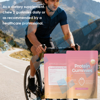 SUNI OEM Marque privée Gummies protéinés au collagène pour adultes, vitamines, protéines, gummies à haute teneur en protéines pour le gain musculaire, gummies protéinés, complément végétalien