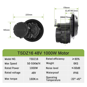 <span class=keywords><strong>Kit</strong></span> de conversion de vélo électrique GreenPedel TSDZ16 48V1000W à <span class=keywords><strong>moteur</strong></span> central à couple élevé avec contrôleur intégré 48V30A - Product Image 2