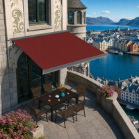 Auvent de terrasse rétractable en tissu pour sièges de salon résidentiels et divertissements décontractés en plein air