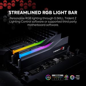 Memoria RAM Z5 RGB Serie DDR5 (Intel XMP 3.0) 32GB (2x16GB) 6800MT/s CL34-45-45-108 1.40V para Computadora de Escritorio UDIMM G.Skill Trident - Product Image 5