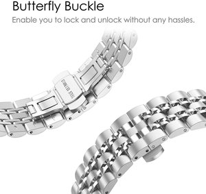 Bracelet de montre à 7 perles, 20mm, 22mm, métal, pour <span class=keywords><strong>Amazfit</strong></span> <span class=keywords><strong>Bip</strong></span> <span class=keywords><strong>3</strong></span> GTS/2/2e/<span class=keywords><strong>3</strong></span>/GTS2, en acier inoxydable, pour Galaxy Watch 4 5 - Product Image 5