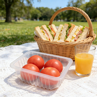 Barquette d'emballage alimentaire en plastique PP jetable en gros, adaptée aux fruits, légumes, volailles, viande, fruits de mer, de haute qualité