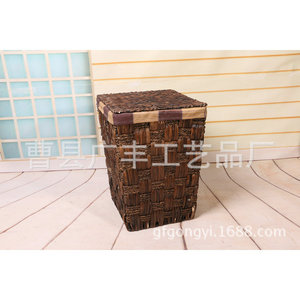 <b>Wicker</b> <b>Laundry</b> <b>Basket</b> Rectangle Cloth Organizer For <b>Laundry</b> Room Standing Type GF 28 - Product Image 4