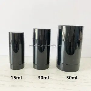 empty cream packaging tube 75ml bottom filled matte black plastic twist up gel deodorant stick container