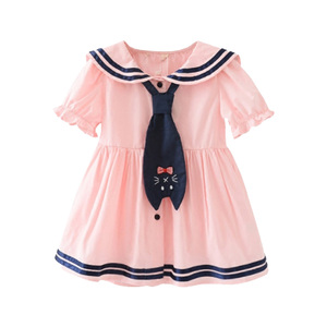 Ropa Infantil al por Mayor, Vestidos Cortos Rosas Estilo Japonés para Niñas, con OEM - Product Image 1