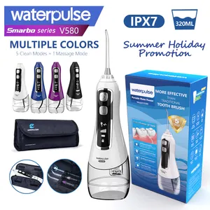 Waterpulse V580 Irrigator Oral Wholesale IPX7 Waterproof Electric Teeth Whitening Equipment Home Travel Dental Water Flosser