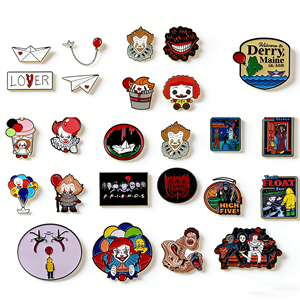 Pin de Solapa de Metal Esmaltado con Globo Rojo de Pennywise, Stephen King, Pennywise Returns to Derry <span class=keywords><strong>Town</strong></span>, al por Mayor, en Existencia - Product Image 2