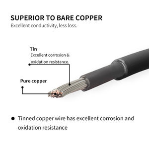 Cavo Solare Premium H1Z2Z2-K 4mm 6mm 10mm 2 Conduttori in Rame Stagnato XLPO DC 1800V per Pannelli Fotovoltaici - Product Image 2