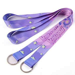 Muestra gratis personalizado impreso poliéster lindo Kawaii llavero cordón para stand <span class=keywords><strong>de</strong></span> exposición - Product Image 1