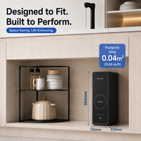 Système de filtration d'eau RO ultra-plat 1000 GPD 126 mm sous évier, 5 couches de filtration, sans réservoir, robinet intelligent TDS électrique, usage domestique
