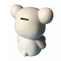 Kit DIY Ours Fluide Personnalisé en Résine Blanche, Figurine Faite Main avec Peintures Acryliques, Vente en Gros OEM, Décoration Maison, Jouet Artistique