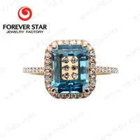 Hot Sale New Product Blue Topaz Nature Stone 18ct Light Weight Gold Jewellery Designs Photos